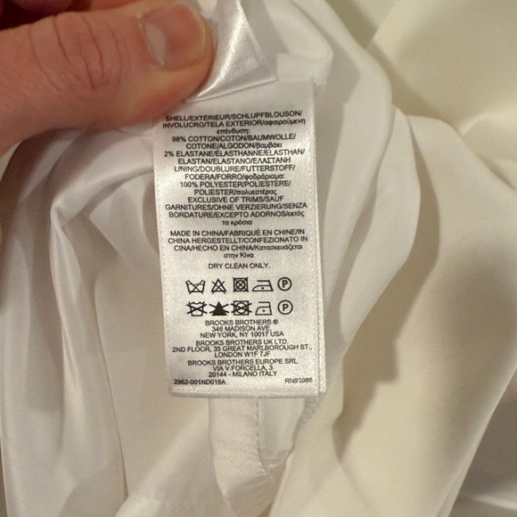 Brooks Brothers Elegant White Dress with Rhinestone Embellishments - Picture 8 of 8